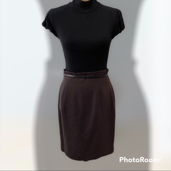 🐥 2/$30 Vintage 70’s high-waisted brown worsted wool skirt! - Picture 2 of 7